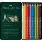 Preview: Faber-Castell Polychromos colored pencil, 12 metal case