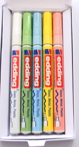 Edding Gloss Paint Marker 5 er Set Pastell