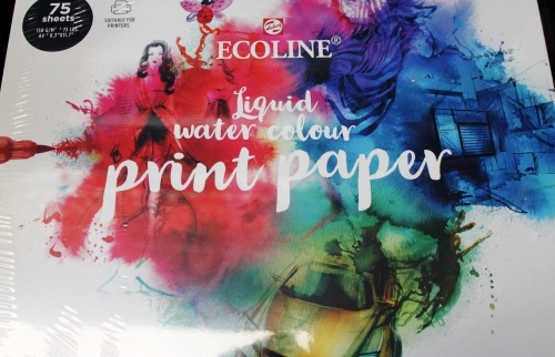 Ecoline Print PaperDIN A4, 75 sheets ,liquid water colour print paper, 150 g/m²