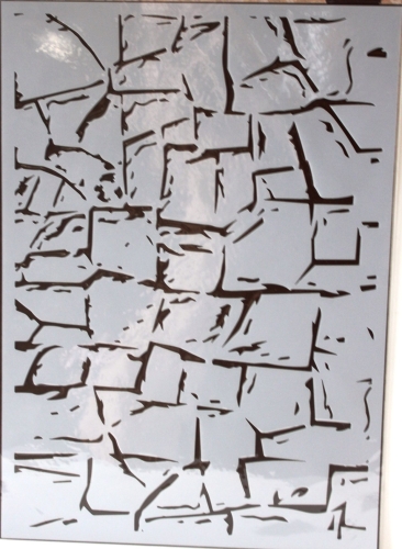 Stencil Rock wall