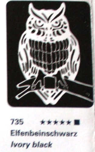Schmincke Aqua Linoprint 120ml ivory black 735  (g.P.1L=110€)