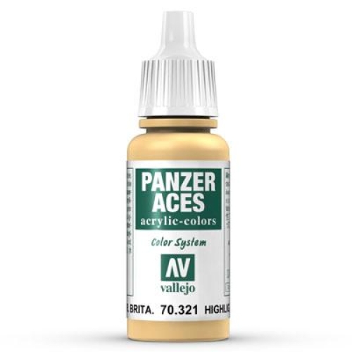 Vallejo Panzer Aces 17 ml (g.P. 1L= 176,50€) 321 highlight british tckr.