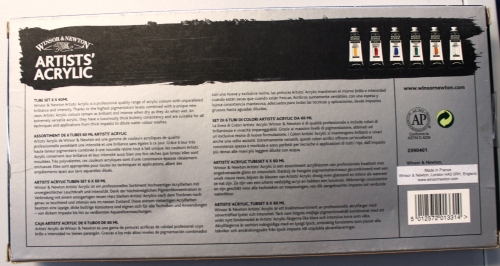 Preview: Winsor & Newton Artist´s Acrylic 6 x 60 ml Tuben (g.P. 1L=89€)