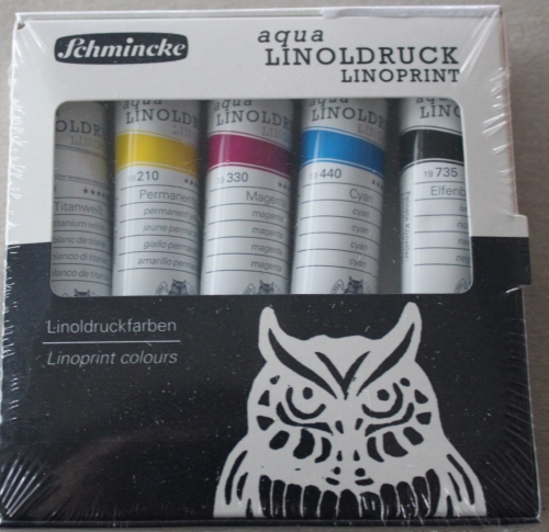 Schmincke Aqua Linoprint set 5 x 20 ml (g.P.1L=180€)