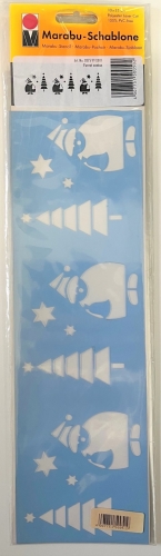 Marabu Laser Cut Airbrush Stencil "Forest santas