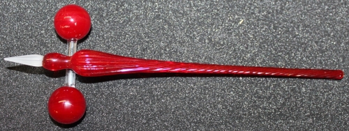 glas feather 18 cm red