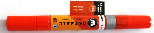 One 4 All Acrylic twin 085 Dare orange 1.5/4mm