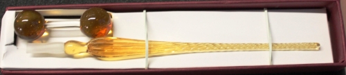 glas feather 18 cm orange