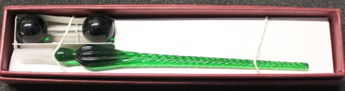 glas feather 18 cm green