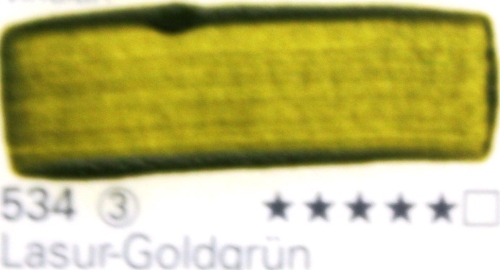 Schmincke Mussini Oil Paint 534 Glaze Gold Green, 150 ml (g.p. 1L= 250€)
