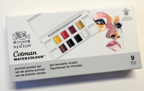 Cotman Aquarell Portrait Pocket Set  mit 8 Farben + Reisepinsel