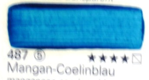Schmincke Mussini Oil Paint 487 Manganese Ceolin Blue, 35 ml (g.p. 1L= 882,57€)