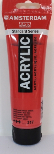 Amsterdam acrylic 120 ml (100ml=3,92€) 317 transparent red medium