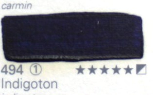 Schmincke Mussini Oil Paint 494 Indigo Tone, 35 ml (g.p. 1L= 256,86€)