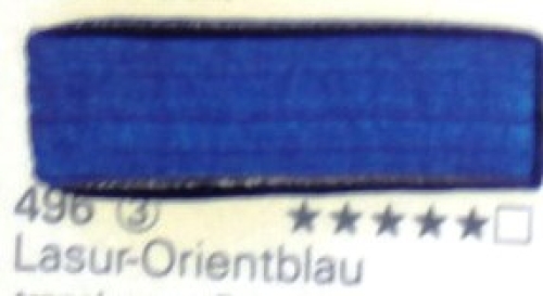 Schmincke Mussini Oil Paint 496 Glaze Oriental Blue, 35 ml (g.p. 1L= 414€)