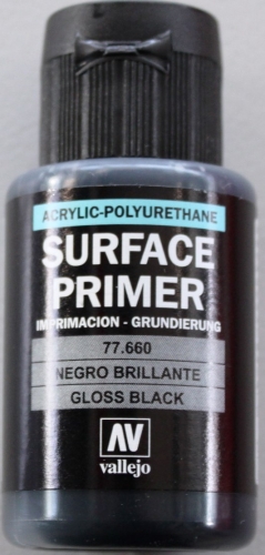 Vallejo Surface Primer 32 ml (g.P. 1L= 153,13€) 77.660 schwarz brilliant