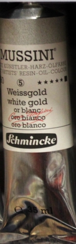 Preview: Schmincke Mussini Öl Farbe 860 Weissgold, 35 ml (g.P. 1L= 971,43)