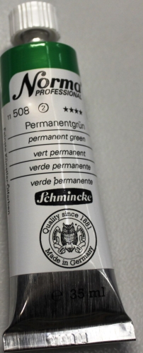 Norma oil paint 35 ml, permanent green (g.p. 1L= 225,42€)