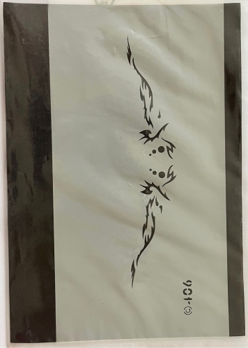 Airbrush stencil tattoo 11, 10,8x21 cm