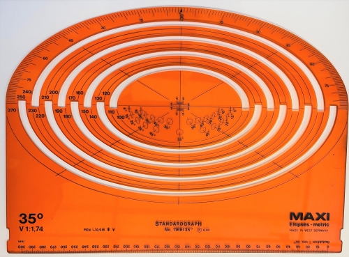 Standard Graph Airbrush Stencil "Circular Arc No. 1 - Kopie