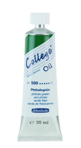 Schmincke College Oil Color Phthalo Green 35ml tube (g.P.1L=117,14€)