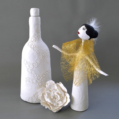 Preview: Kamifleur 0,9 kg Paper Clay natur weiß (g.P.1kg= 13,33€)