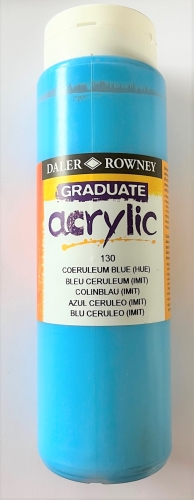 Daler & Rowney Graduate Acrylfarbe coeruleum blue hue, 500ml (g.P. 1L=19,80€)