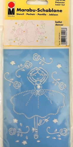 Marabu Laser Cut Airbrush Stencil "ballet dancer