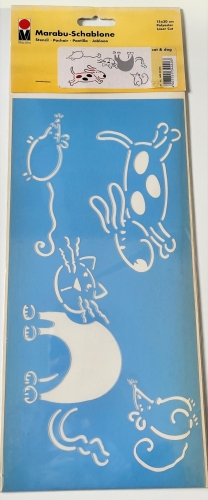 Marabu Laser Cut Airbrush- Schablone "Katze & Hund" 15x30 cm