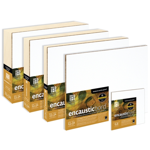Encausticbord 18cmx24cmx6mm base for encaustic and mixed media, white
