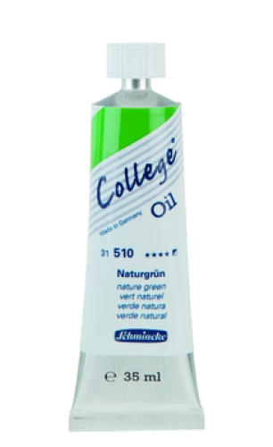 Schmincke College Oil Color Natural Green 35ml tube (g.P. 1L= 117,14€)