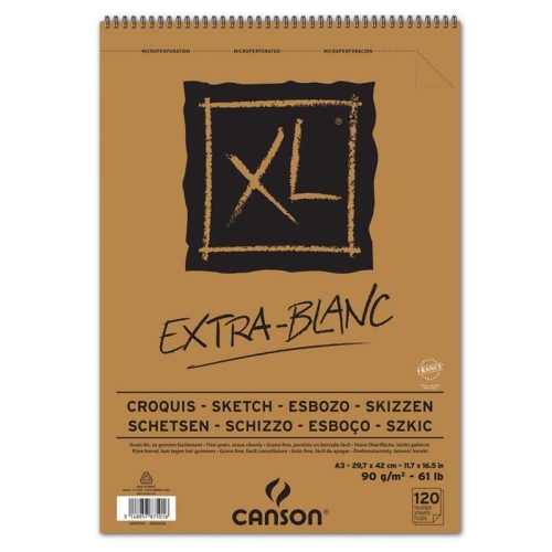 Canson Extra-Blanc Skizzen Block A4 90g/m² (120 Blatt)