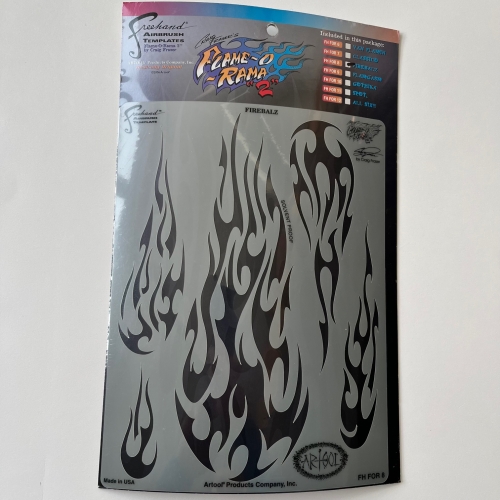 Artool Freihand-Airbrush-Schablonen "Falme-O-Rama2" Schablone