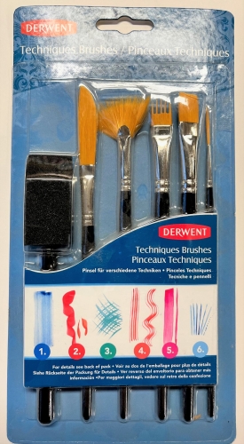Derwent Technique brush set, 6 pieces