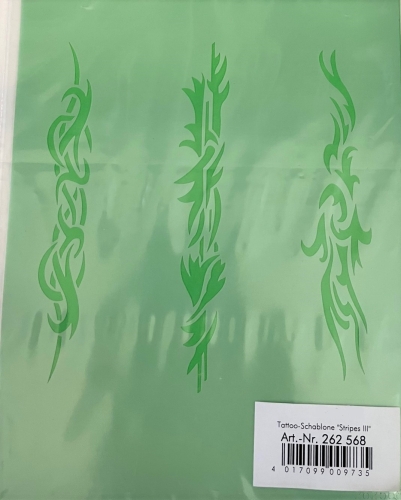 Airbrush Tattoo- Schablone "Stripes III" 21x14,9 cm