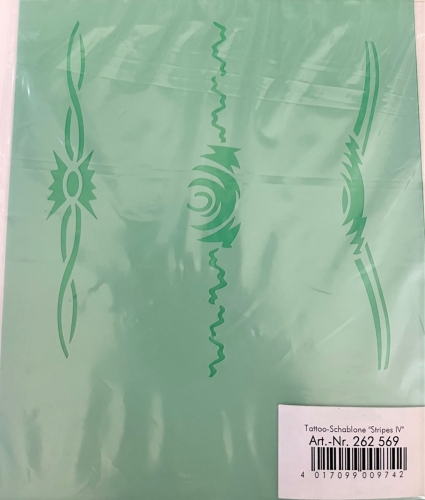 Airbrush Tattoo- Schablone "Stripes IV" 21x14,9 cm