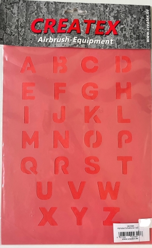 Airbrush-Schablone „Alphabet Set“