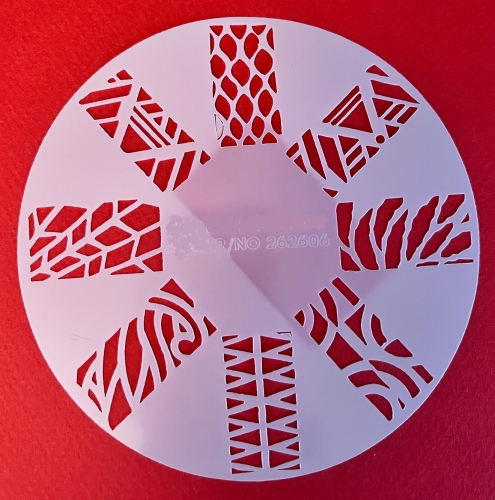 Preview: CRESET6 Findernägel und Modellbau Airbrush- Schablonen Set 5-teilig