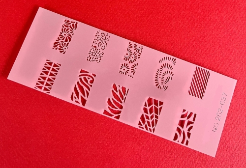 Preview: CRESET9 Findernägel und Modellbau Airbrush- Schablonen Set 5-teilig