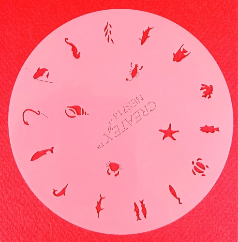 Preview: CRESET21 finder nails and modeling airbrush stencils set 5 pieces 