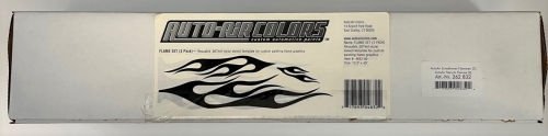 Auto Air Colors Airbrush- Schablone Flamme Set, 3- teilig, 12,5x40 cm