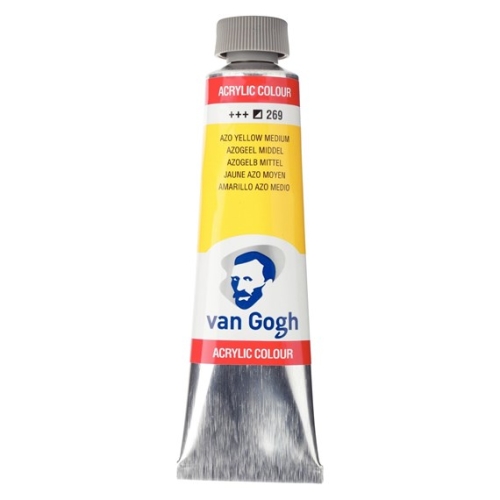 Talens Van Gogh Acrylic Paint Tube 40 ml Azo Yellow Medium 269 (g.P. 1L= 97,50€)