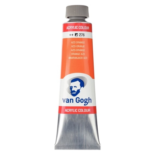 Talens Van Gogh Acrylic Paint Tube 40 ml Azo-Orange 276 (g.P. 1L= 97,50€)