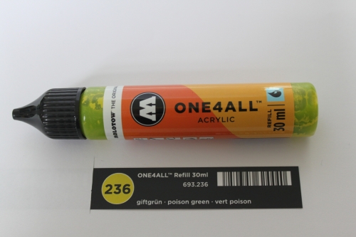 Molotow one4all refill Marker 236 poison green 30ml (GP 1L= 216,67€)