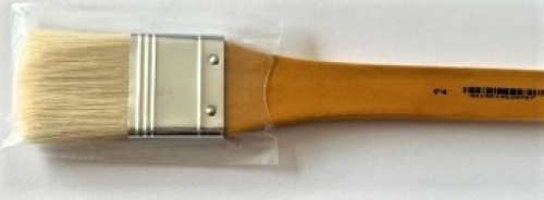 Universal flat brush with pig bristles size 2 with long handle