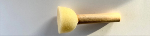 Stupfpinsel aus Schaumstoff mit Holzstiel, 3,5 cm Durchmesser
