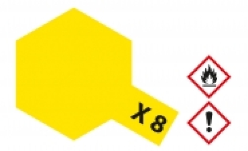 Tamiya X-8 lemon yellow acrylic paint, 23 ml (GP 1L= 216,96€)