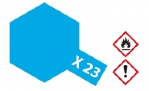 Tamiya X-23 clear blue acrylic paint, 23 ml (GP 1L= 216,96€)
