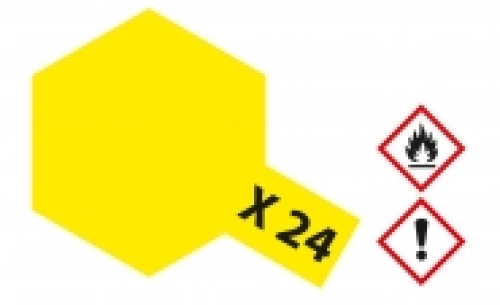 Tamiya X-24 clear yellow acrylic paint, 23ml (GP 1L= 216,96€)