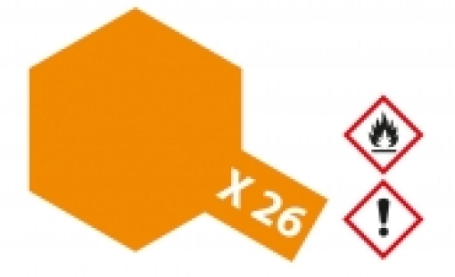 Tamiya X-26 clear orange acrylic paint, 23ml (GP 1L= 216,96€)